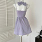 Robe de soirée courte en satin violet, tenue de bal, d'anniversaire, nv4637