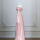 Pink Mermaid Elegant Long Satin Ball Gown Evening Dress Graduation Dress nv4336