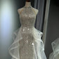 Glänzendes langes Tüll-Ballkleid NV6628