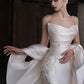 Wunderschönes, exquisites, langes, mit Perlen besetztes Satin-Meerjungfrauen-Ballkleid mit schmalem Abendkleid und Brautkleid nv4127