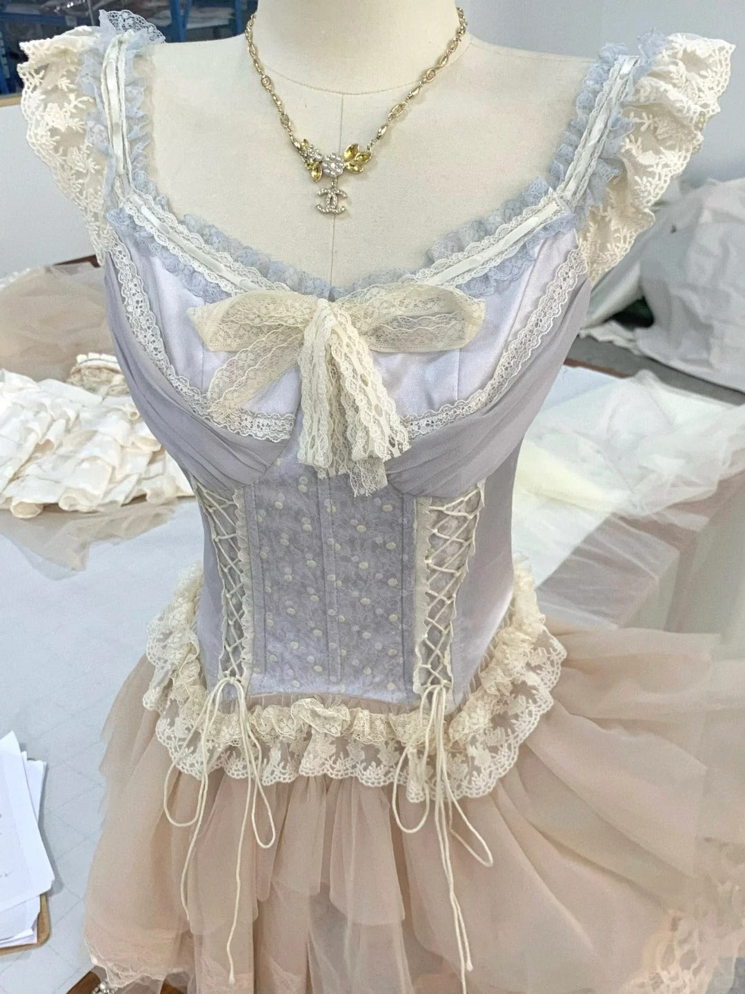 Robe de soirée courte en satin et tulle bleu clair, en dentelle douce, robe de bal, robe d'anniversaire, nv4520
