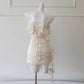 Robe de soirée courte en satin blanc ivoire, robe de bal, robe de fête d'anniversaire, nv4668