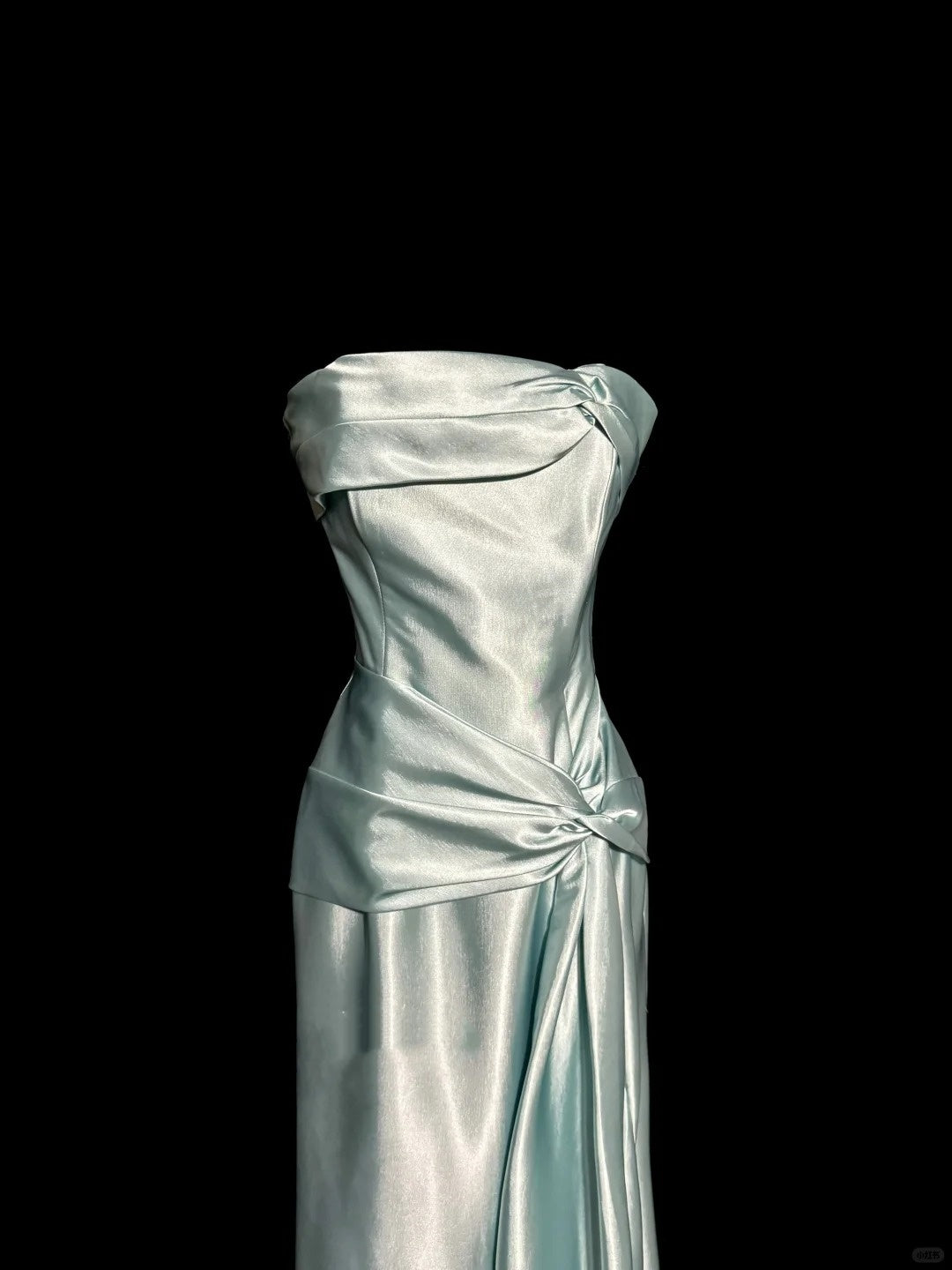 Mint Green Elegant Long Satin Ball Gown Evening Dress Party Dress nv4197