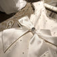 Robe de soirée princesse blanche élégante et exquise, courte et perlée, en satin, robe de bal, robe de soirée, robe de soirée, nv4129