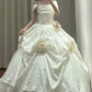 White Floral Long Princess Ball Gown NV6858