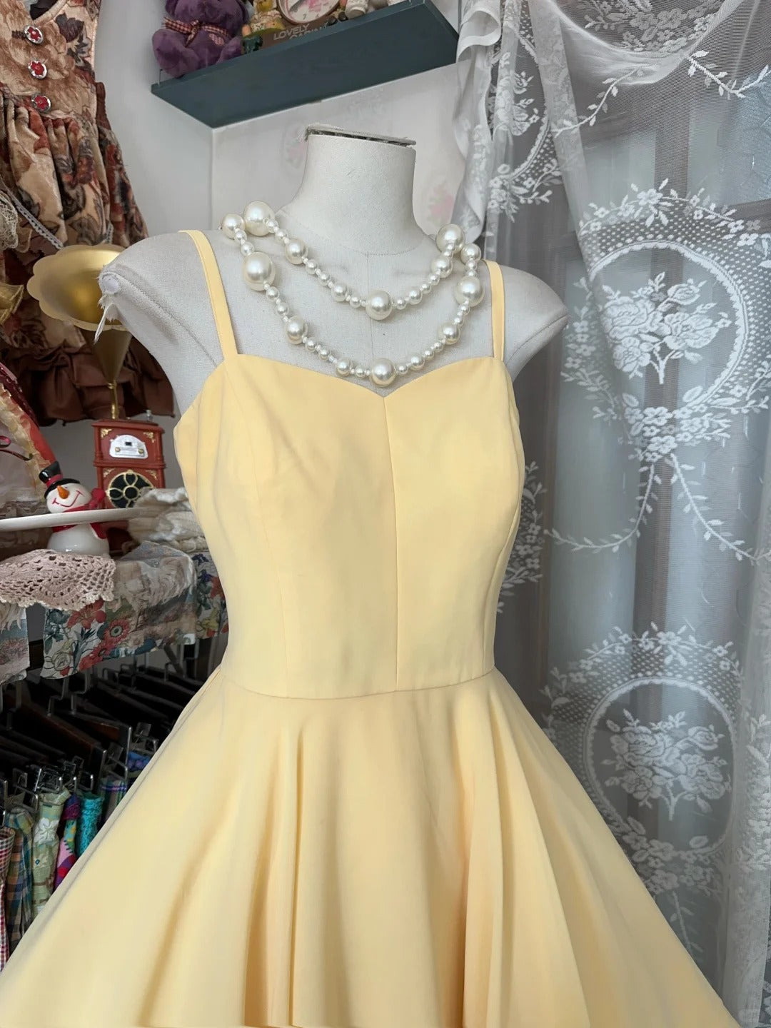 Gelbes, modisches Homecoming-Kleid, kurzes Chiffon-Geburtstagskleid, Partykleid, nv4371
