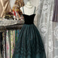 Grünes Vintage Langes/Kurzes Satin Homecoming Kleid Ballkleid Partykleid nv4308