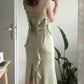 Grünes schönes elegantes Rüschen Meerjungfrau langes Ballkleid Abendkleid Partykleid NV2373