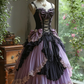 Lila Spitzentüll langes Homecoming-Kleid Ballkleid Abendkleid Geburtstagspartykleid nv4716