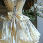 Gelbes kurzes Heimkehrkleid aus Spitzentüll, Ballkleid, Abendkleid, Geburtstagspartykleid, NV4717