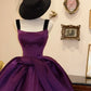 NiceVestidos - Robe de bal élégante en satin français, longue sans manches, style vintage, NV5821