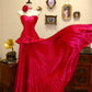 NiceVestidos - Robe de soirée plissée en satin style vintage, longue robe bustier sans manches, NV5824