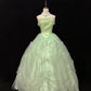 Robe de soirée princesse en tulle, élégante et verte, longue et à la mode, robe de bal, robe d'anniversaire, nv4137