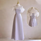 Robe de demoiselle d'honneur longue en satin et tulle violet, élégante et tendance, robe de bal, robe de soirée, robe de remise de diplôme, nv4044