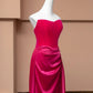 Pink Elegant Fashion Long Satin Prom Dress Evening Dress Party Dress nv4734