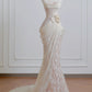 🤍🤍 Robe de mariée longue sirène en dentelle exquise et romantique, référence NV6582