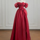 Rotes elegantes langes Tüll-Ballkleid Abendkleid nv4953