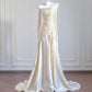 Gold fashion long satin prom dress evening dress party dress nv4723