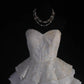 Robe de soirée courte en tulle blanc, magnifique et délicate, avec perles, robe de bal princesse, robe de mariée, nv4126