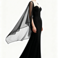 NiceVestidos – Schwarzes, langärmeliges Chiffonkleid mit herzförmigem Ausschnitt NV6013