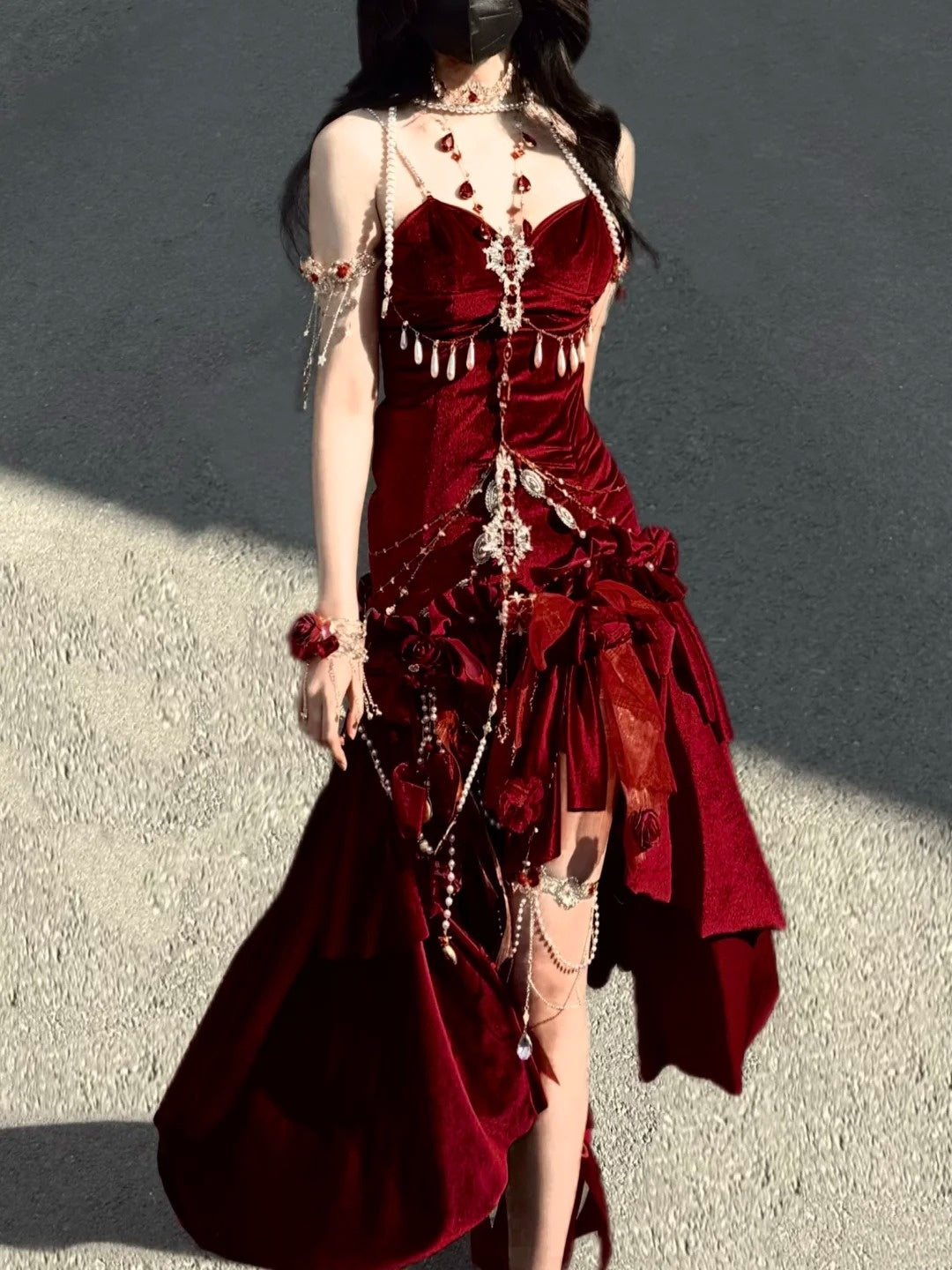 Retro langes Göttinnenkleid, Ballkleid NV6474