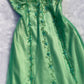 Robe de soirée longue en tulle, magnifique robe de soirée à bretelles spaghetti, motif floral délicat et vert, nv3740