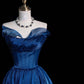 Königsblaues Pailletten-Ballkleid mit Carmen-Ausschnitt: Sternenhimmel-Verzierung, tailliertes Design, elegantes Maxikleid NV6428