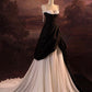 Schwarz-weißes A-Linien-Ballkleid-Abendkleid nv1907