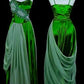 Grünes, perlenbesetztes langes Satin-Ballkleid, Abendkleid, Abschlusskleid, nv4397