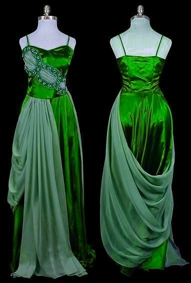 Grünes, perlenbesetztes langes Satin-Ballkleid, Abendkleid, Abschlusskleid, nv4397