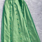 Robe de soirée longue en tulle, magnifique robe de soirée à bretelles spaghetti, motif floral délicat et vert, nv3740