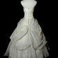 Beige Floral Elegant Long Tulle Ball Gown nv4779