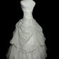 Beige Floral Elegant Long Tulle Ball Gown nv4779