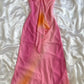 Pink Gradient Fashion Exquisite Beading Spaghetti Strap Long Chiffon Evening Gown Party Dress prom dressnv3579