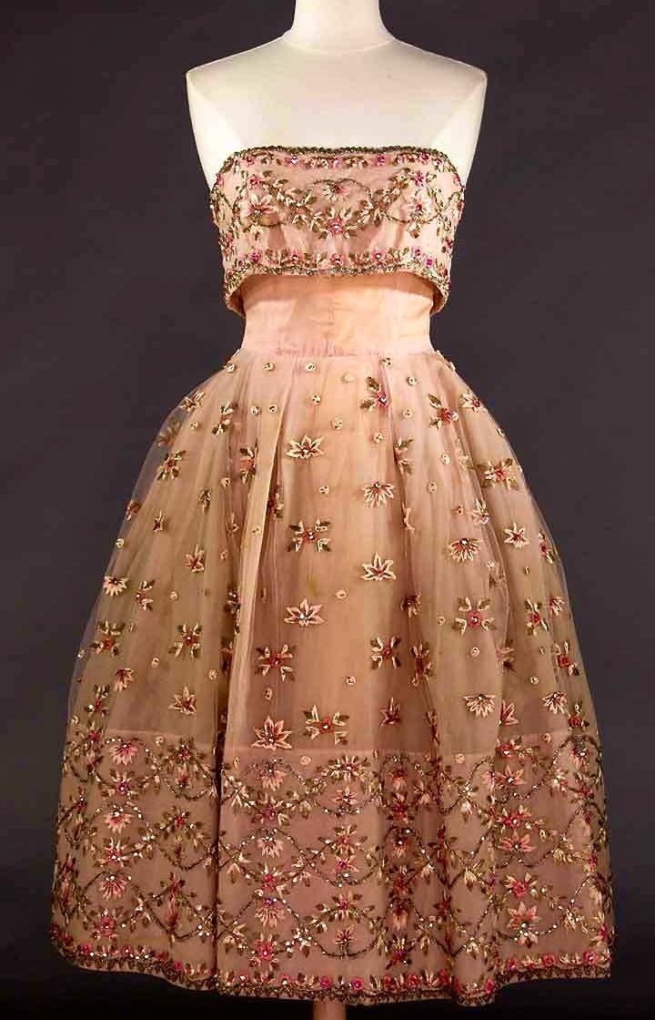 NiceVestidos - Rosa, zart geblümtes, kurzes, formelles Tüllkleid für den Heimkehrabend, nv5474