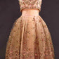 NiceVestidos - Rosa, zart geblümtes, kurzes, formelles Tüllkleid für den Heimkehrabend, nv5474