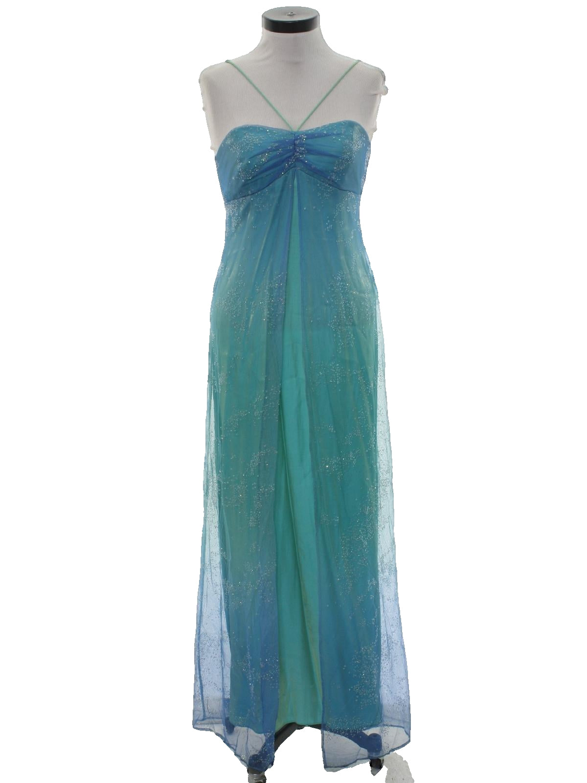 Blau glänzendes Mode-Farbverlaufsspray-Gold-Retro-elegantes Sling-langes Tüll-Ballkleid-Abendkleid-Partykleid nv2761 nv2761