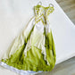 Green floral gradient chiffon long ball gown evening dress party dress nv4350