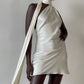 Robe de soirée courte en satin, couleur unie, élégante, épaules dénudées, couleur champagne, robe de soirée d'anniversaire, nv2538