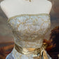 Sky blue grey exquisite beaded satin floor-length vintage long ball gown nv5150
