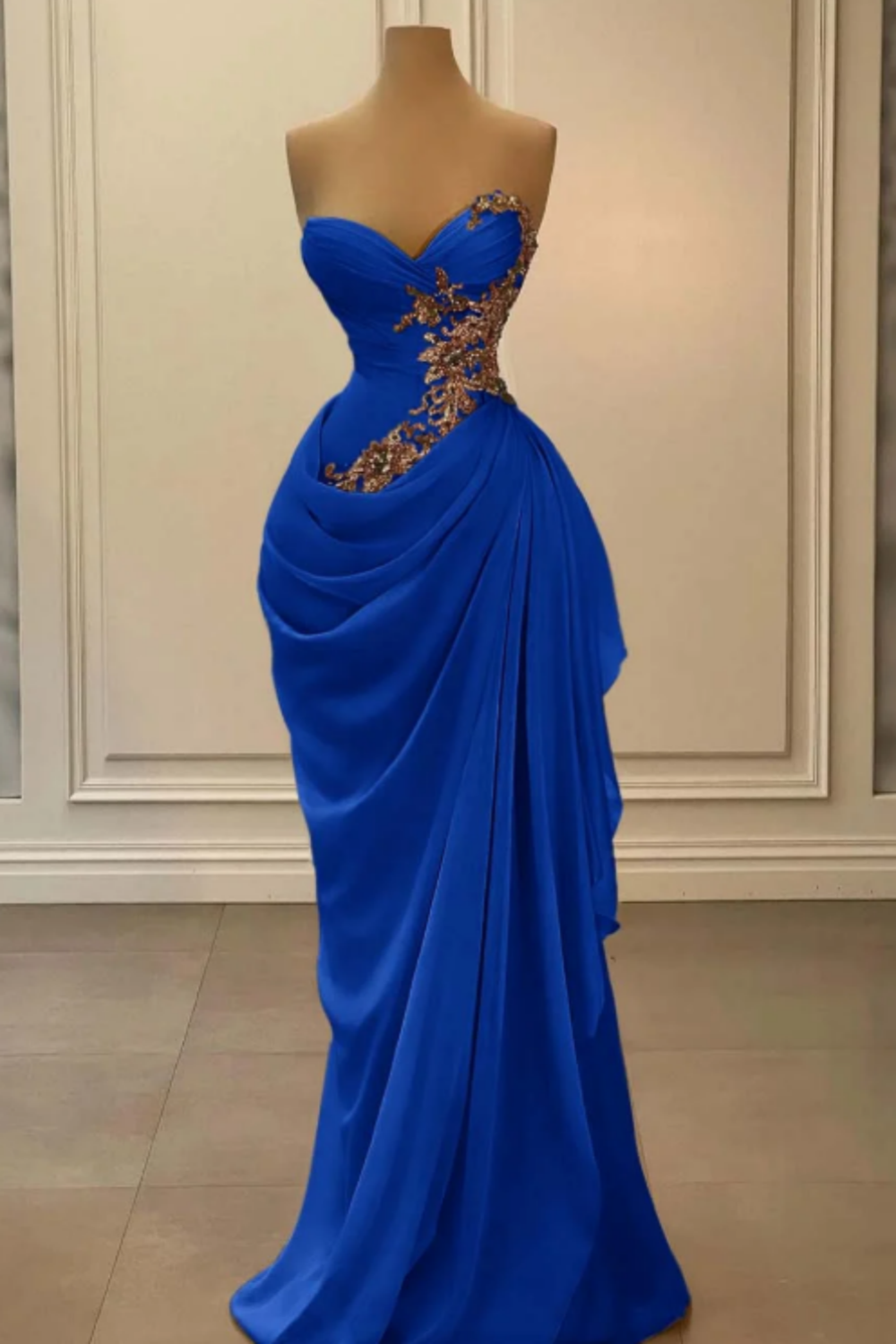 Burgundy velvet long dress with delicate beading NV6687