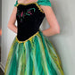 NiceVestidos - Robe de soirée princesse en tulle à manches courtes, couleur noire et verte, coupe trapèze, longueur au sol, NV5779