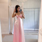 Pink Simple Tube Top Elegant Maxi Dress Long Ball Gown Evening Dress nv2715