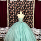 Robe de soirée longue en tulle vert menthe avec perles, style princesse, robe de bal, robe de quinceanera, nv4648