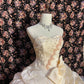 Cream yellow gorgeous sweet and cute exquisite beaded long tulle floor-length princess cake dress prom dress evening dress 16th birthday dress coming of age dress nv4019