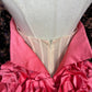 Rosa Blumen Elegante Anspruchsvolle Lange Bodenlange Ballkleid Abendkleid Brautkleid nv4174