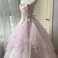 Langes, pinkfarbenes Ballkleid NV6593