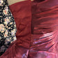 Robe de soirée longue en tulle rouge, magnifique, scintillante et délicate, avec des appliques florales, longueur au sol, nv4017