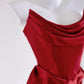 Red Fashion Mermaid Long Satin Prom Dress Evening Dress Party Dress nv4728