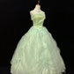 Robe de soirée princesse en tulle, élégante et verte, longue et à la mode, robe de bal, robe d'anniversaire, nv4137